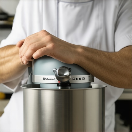 Baker using stand mixer for bread dough and hand mixer for whipped cream