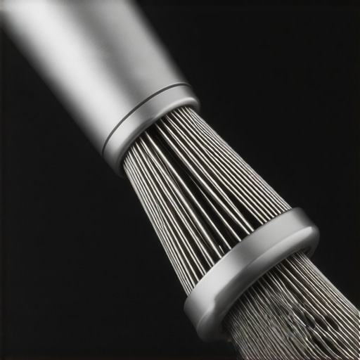 A sleek, reinforced silicone-edged whisk attachment designed for stand mixers, ready for baking.