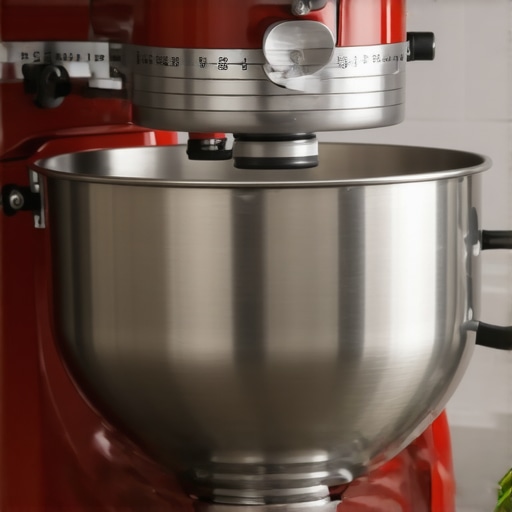 A detailed shot of a stand mixer with upgraded metal gears during cleaning and maintenance